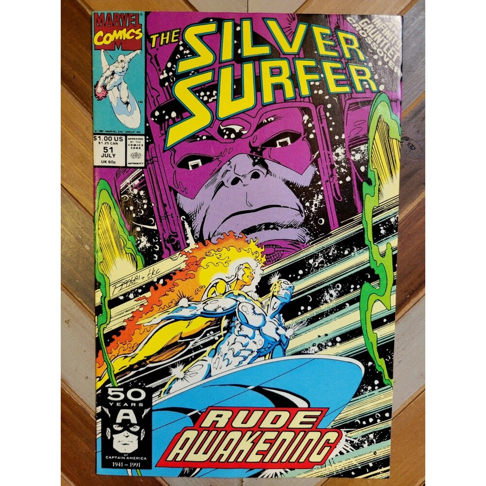 Silver Surfer #51 (Marvel 1991) Norrin Radd, Frankie Raye, Galactus By Marz/Lim